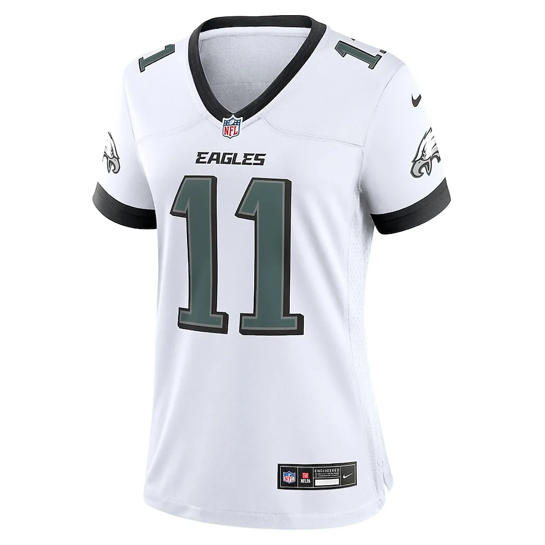 Zennovawear A.J. Brown 11 Philadelphia Eagles Game Women Jersey - White