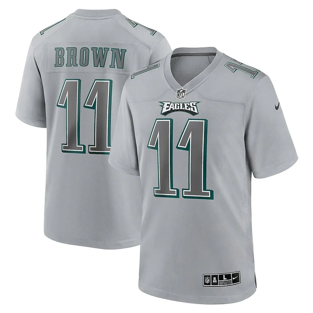 Zennovawear A.J. Brown 11 Philadelphia Eagles Men Atmosphere Fashion Game Jersey - Gray