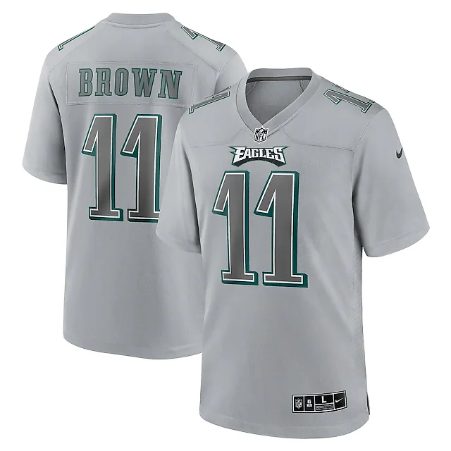 Zennovawear A.J. Brown 11 Philadelphia Eagles Men Atmosphere Fashion Game Jersey - Gray