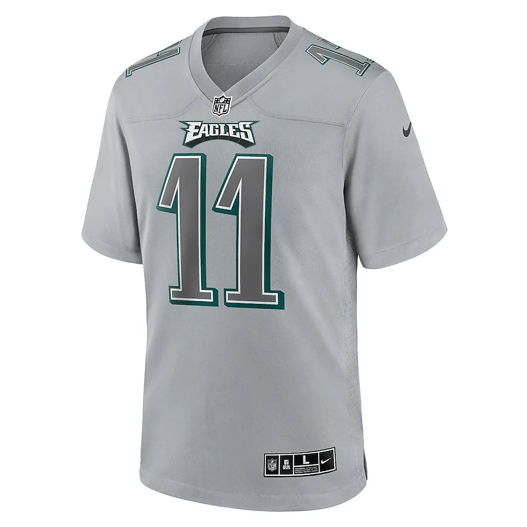 Zennovawear A.J. Brown 11 Philadelphia Eagles Men Atmosphere Fashion Game Jersey - Gray