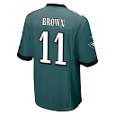Zennovawear A.J. Brown 11 Philadelphia Eagles Super Bowl LIX 'New Orleans - Where Legends Are Made' EMBROIDERED Game Men Jersey - Midnight Green