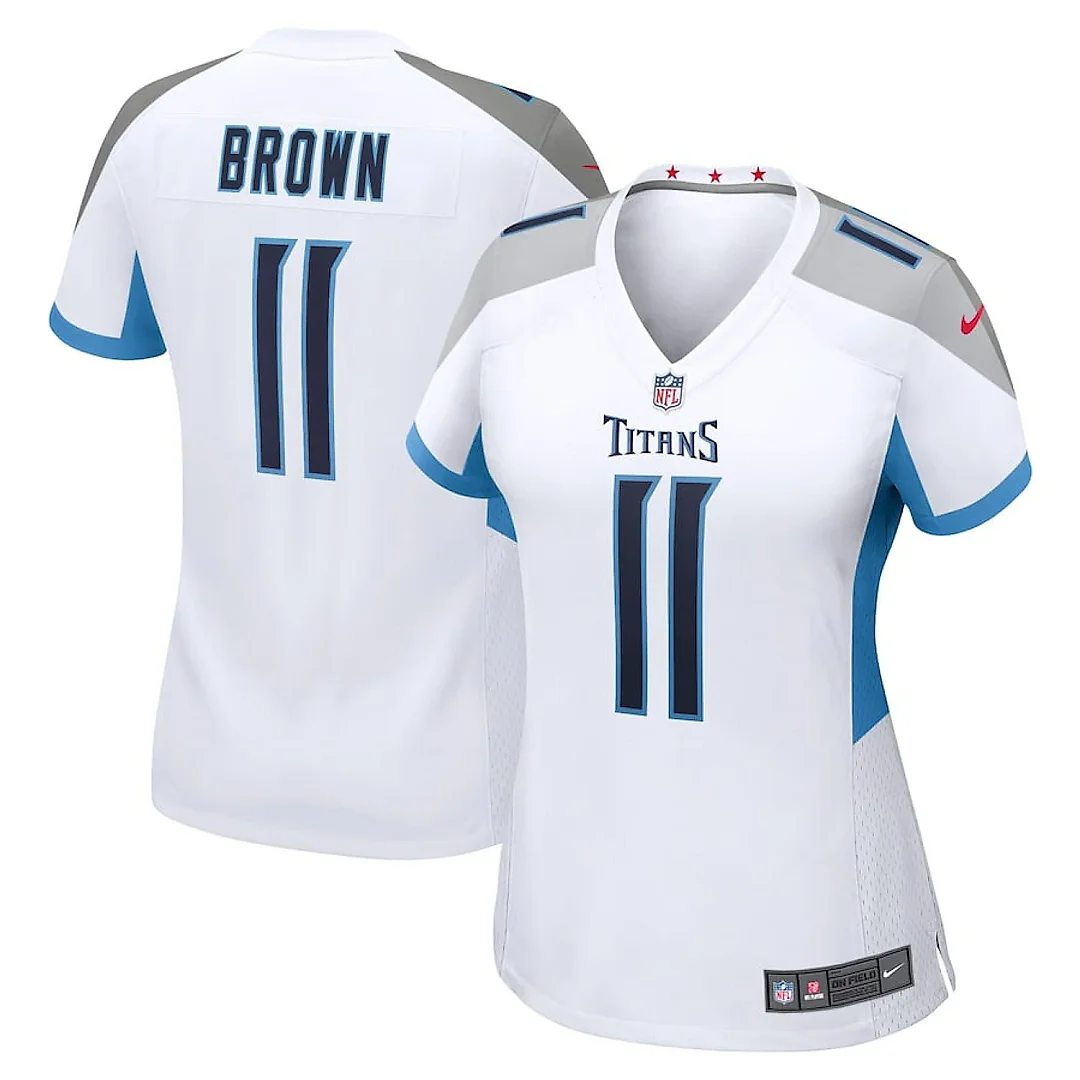 Zennovawear AJ Brown 11 Tennessee Titans Women Game Jersey - White
