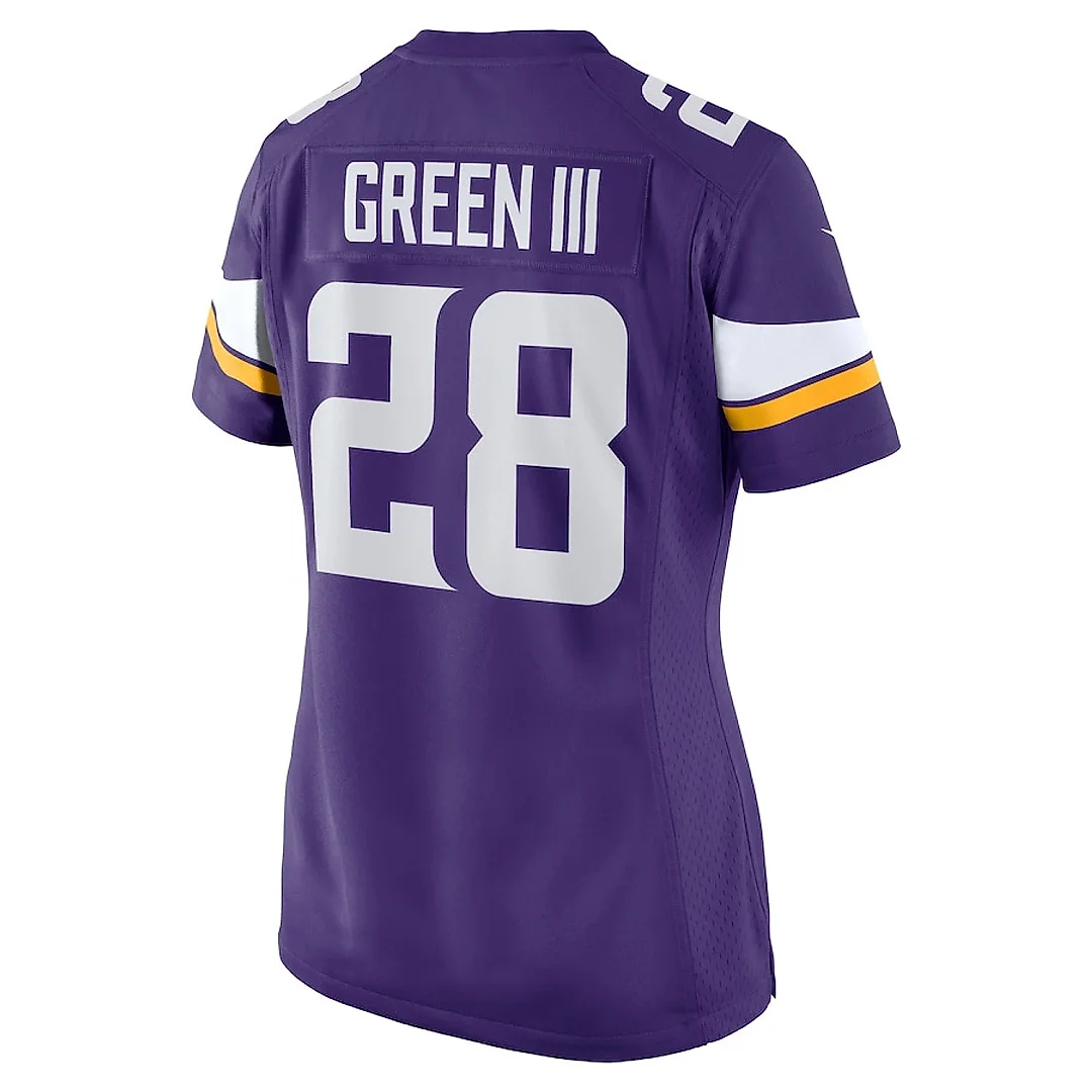 Zennovawear A.J. Green III 28 Minnesota Vikings Team Game Women Jersey - Purple