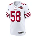 Zennovawear Alex Barrett 58 San Francisco 49ers NFC Champions Patch Game Men Jersey - White