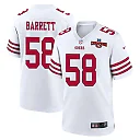 Zennovawear Alex Barrett 58 San Francisco 49ers NFC Champions Patch Game Men Jersey - White