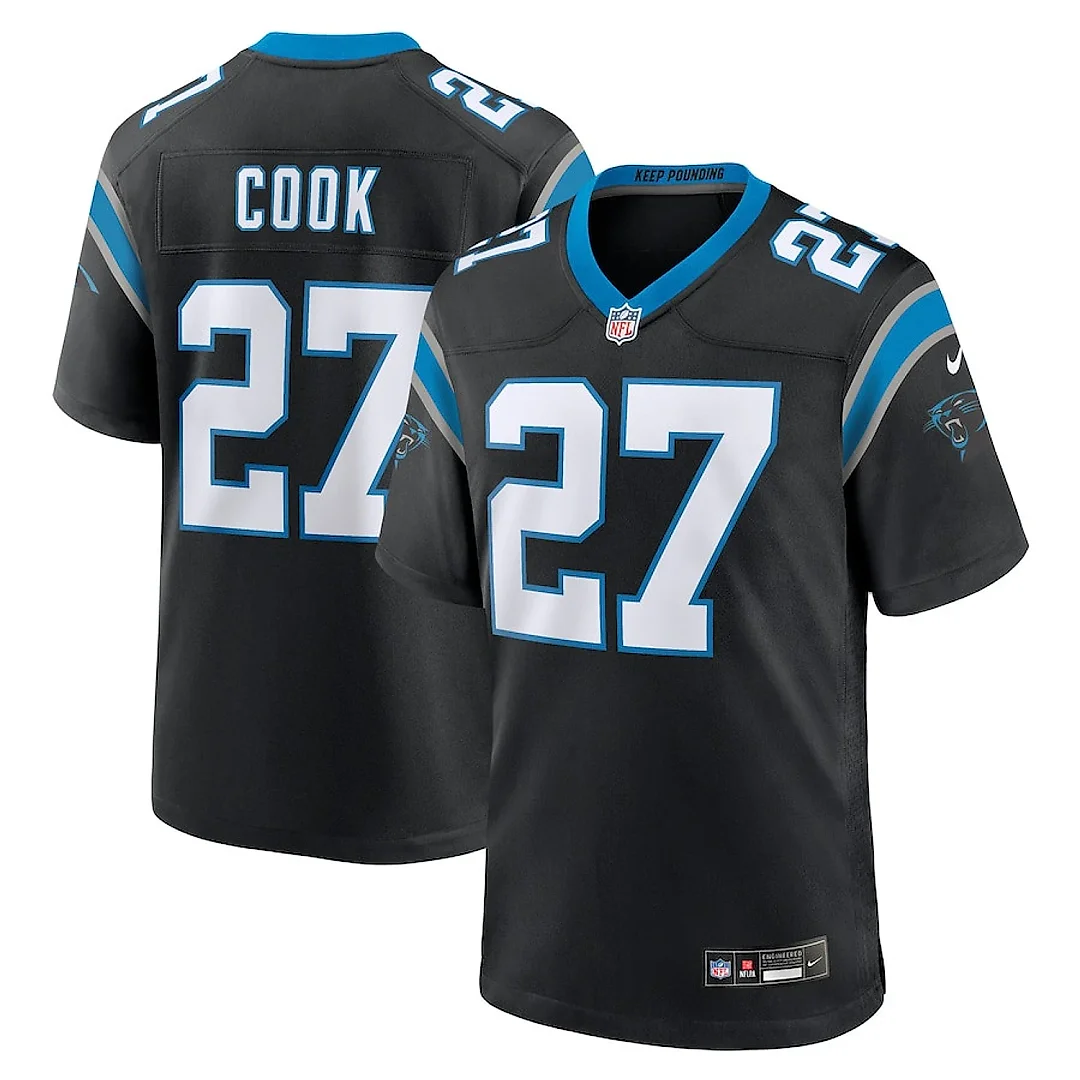 Zennovawear Alex Cook 27 Carolina Panthers Game Men Jersey - Black