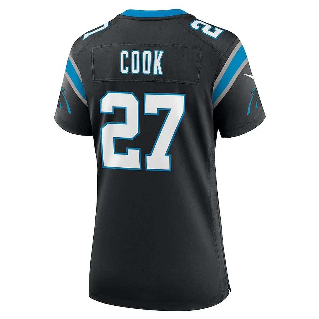 Zennovawear Alex Cook 27 Carolina Panthers Game Women Jersey - Black