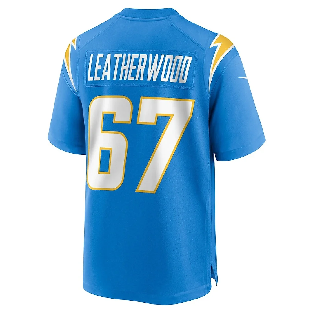 Zennovawear Alex Leatherwood 67 Los Angeles Chargers Team Game Men Jersey - Powder Blue