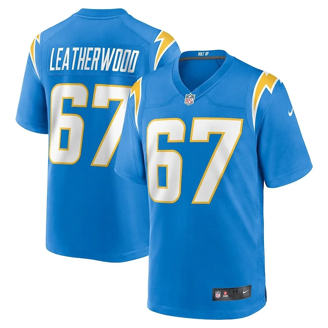 Zennovawear Alex Leatherwood 67 Los Angeles Chargers Team Game Men Jersey - Powder Blue