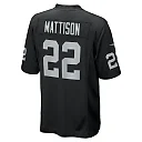 Zennovawear Alexander Mattison 22 Las Vegas Raiders Team Game Men Jersey - Black