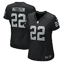 Zennovawear Alexander Mattison 22 Las Vegas Raiders Women's Team Game Jersey - Black