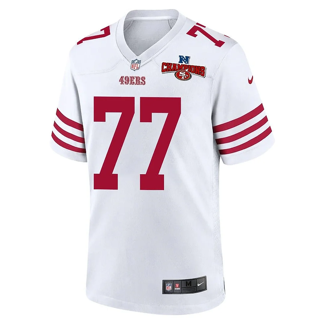 Zennovawear Alfredo Gutierrez 77 San Francisco 49ers NFC Champions Patch Game Men Jersey - White