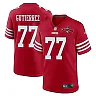 Zennovawear Alfredo Gutierrez 77 San Francisco 49ers NFC Champions Patch Game Men Jersey - Scarlet