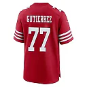 Zennovawear Alfredo Gutierrez 77 San Francisco 49ers NFC Champions Patch Game Men Jersey - Scarlet