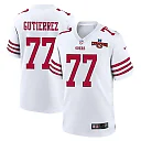 Zennovawear Alfredo Gutierrez 77 San Francisco 49ers NFC Champions Patch Game Men Jersey - White