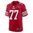 Zennovawear Alfredo Gutierrez 77 San Francisco 49ers NFC Champions Patch Game Men Jersey - Scarlet