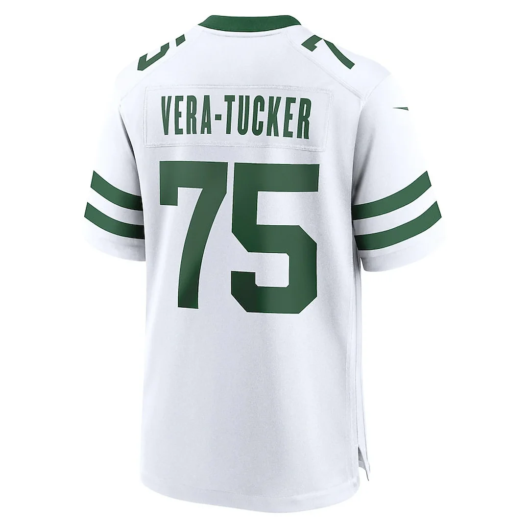 Zennovawear Alijah Vera-Tucker 75 New York Jets Game Jersey - Men, Legacy White