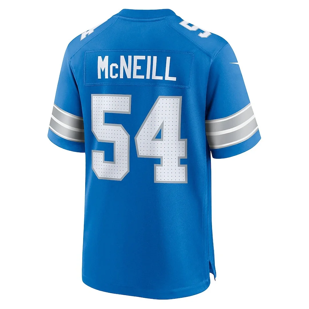 Zennovawear Alim McNeill 54 Detroit Lions Team Game Men Jersey - Blue