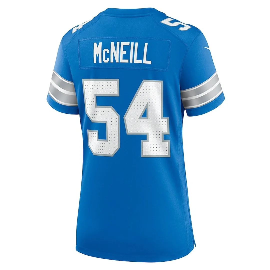 Zennovawear Alim McNeill 54 Detroit Lions Women's Team Game Jersey - Blue