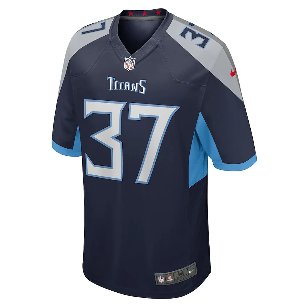 Zennovawear Amani Hooker 37 Tennessee Titans Game Men Jersey - Navy