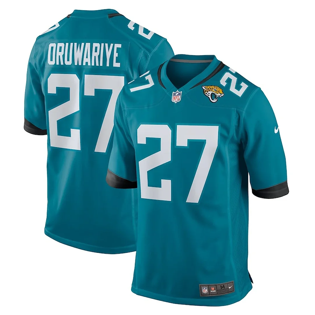 Zennovawear Amani Oruwariye 27 Jacksonville Jaguars Game Men Jersey - Teal