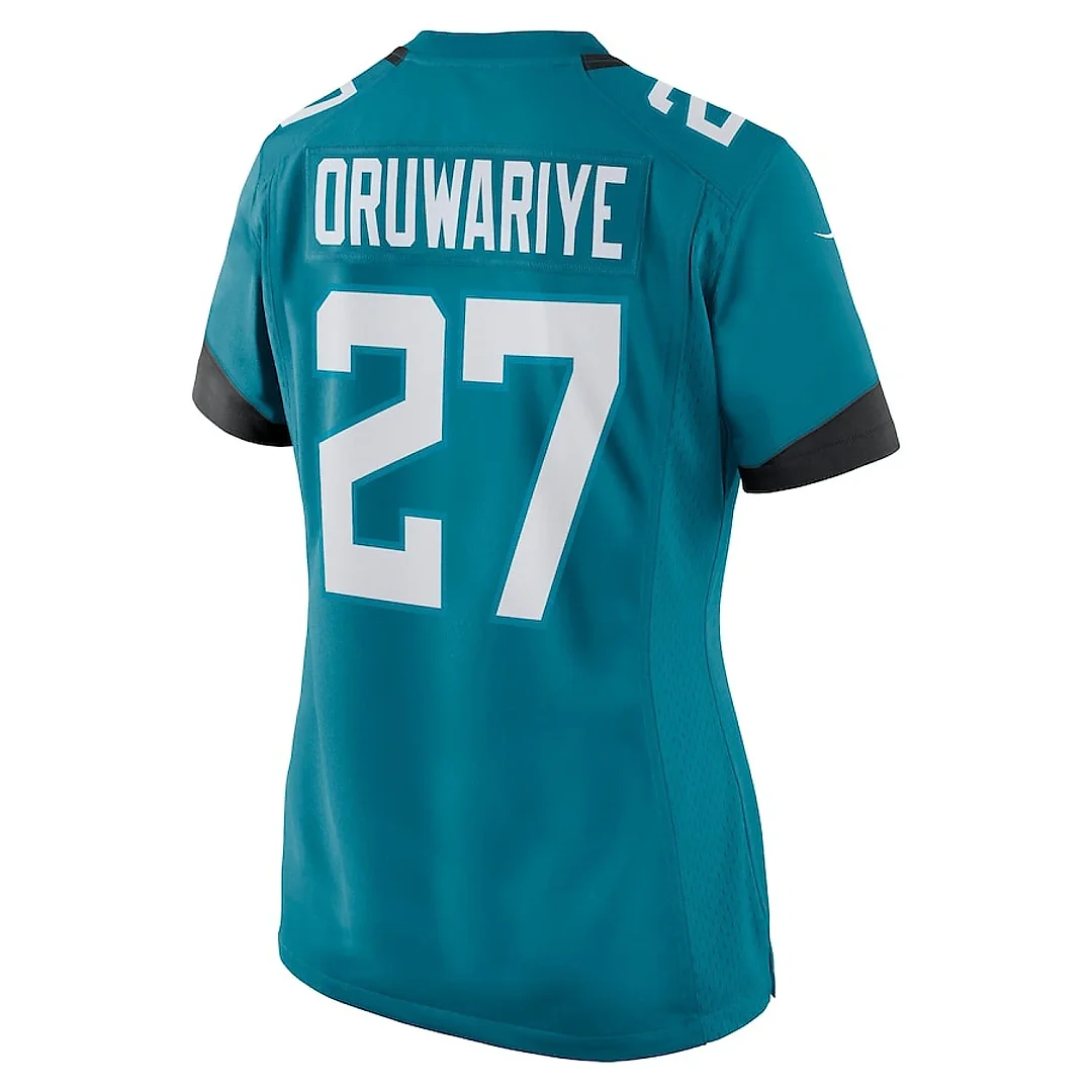 Zennovawear Amani Oruwariye 27 Jacksonville Jaguars Women Game Jersey - Teal