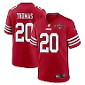 Zennovawear Ambry Thomas 20 San Francisco 49ers NFC Champions Patch Game Men Jersey - Scarlet
