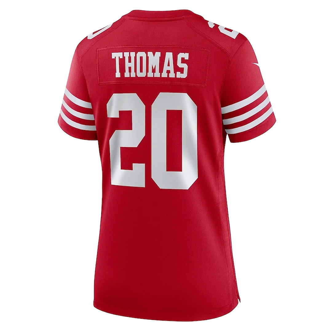 Zennovawear Ambry Thomas 20 San Francisco 49ers Women's Game Jersey - Scarlet