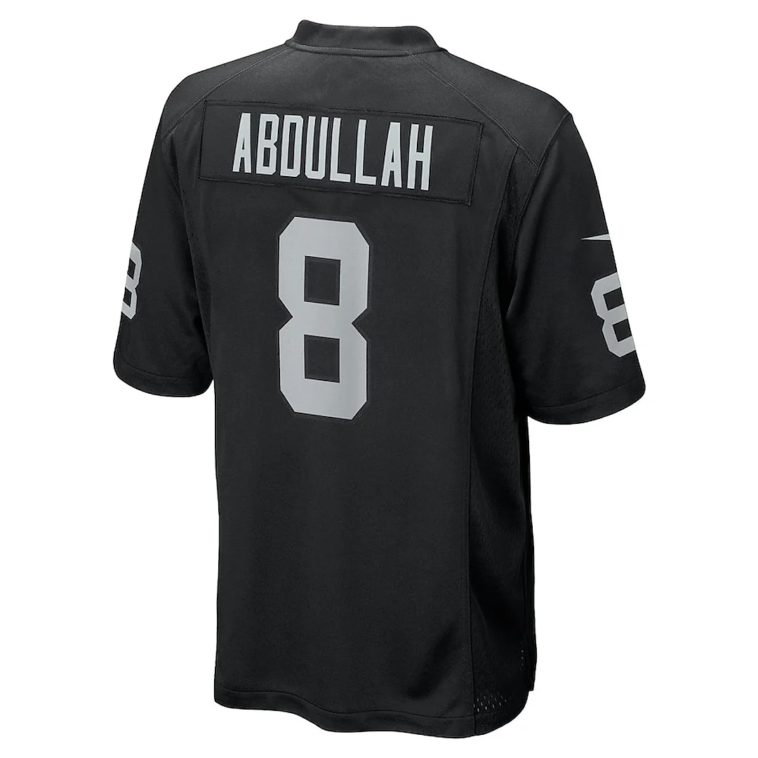 Zennovawear Ameer Abdullah 8 Las Vegas Raiders Team Game Men Jersey - Black