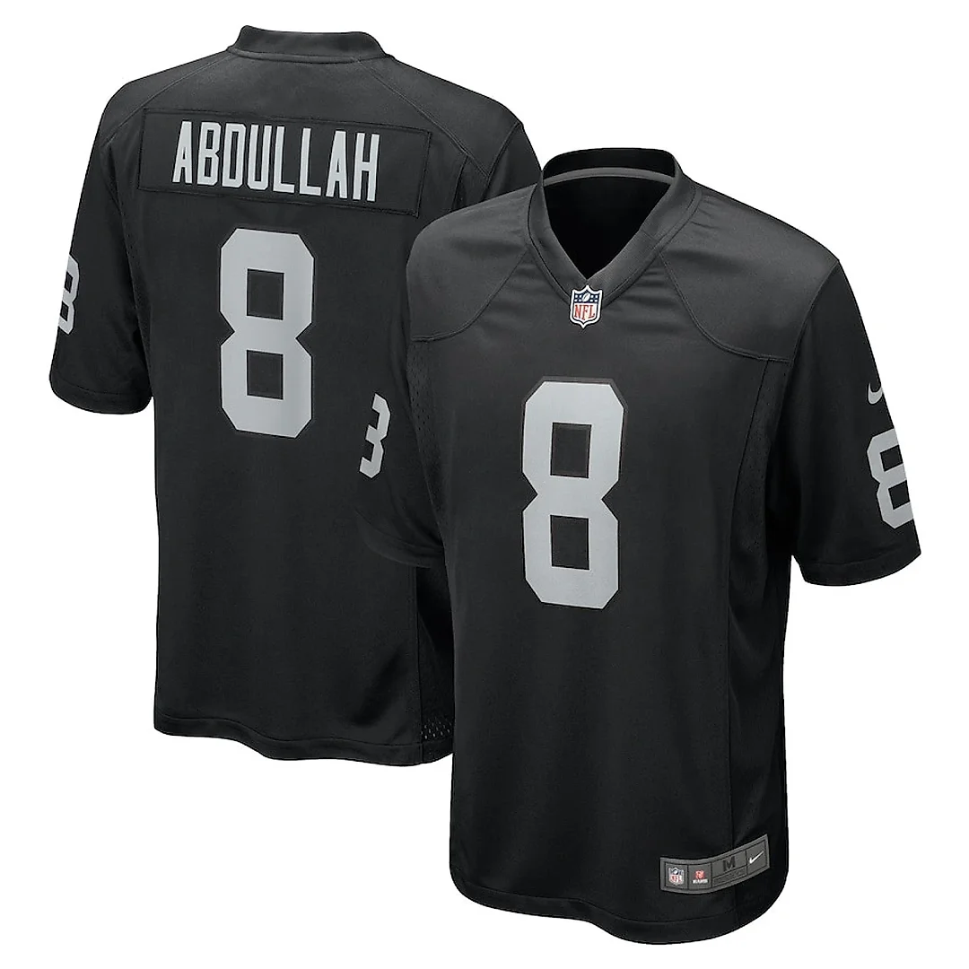 Zennovawear Ameer Abdullah 8 Las Vegas Raiders Team Game Men Jersey - Black