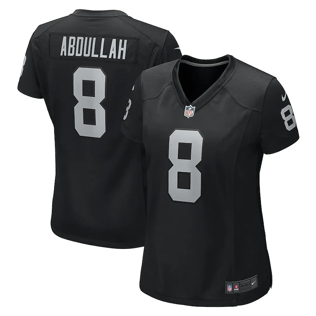 Zennovawear Ameer Abdullah 8 Las Vegas Raiders Women's Team Game Jersey - Black