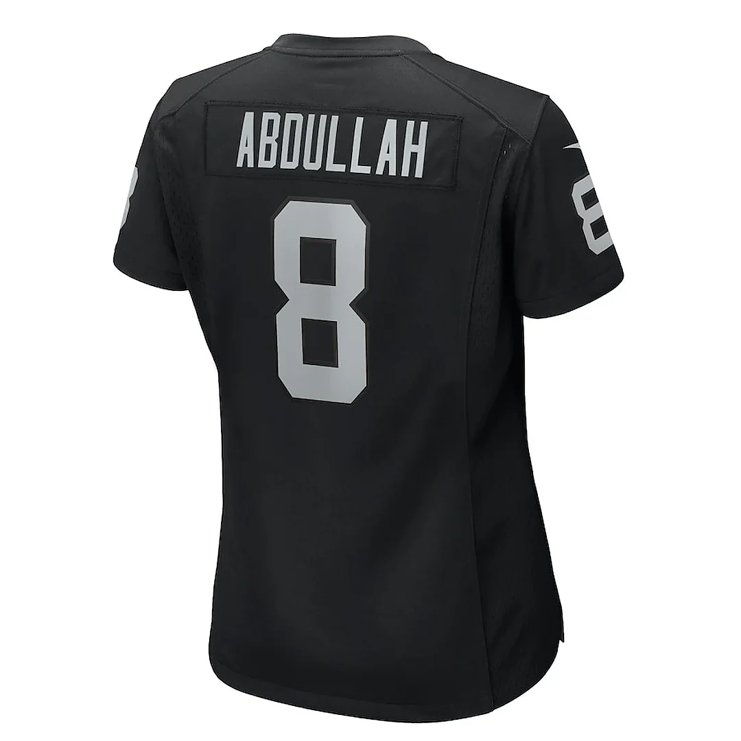 Zennovawear Ameer Abdullah 8 Las Vegas Raiders Women's Team Game Jersey - Black