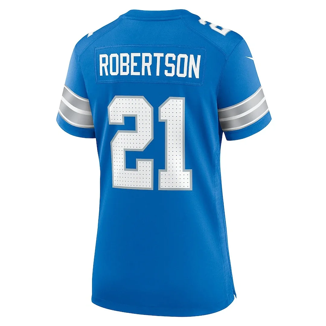 Zennovawear Amik Robertson 21 Detroit Lions Team Game Women Jersey - Blue
