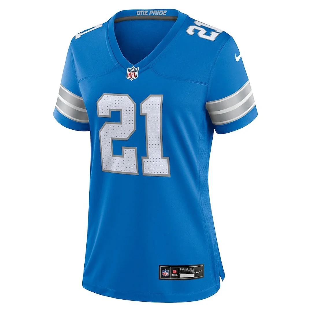 Zennovawear Amik Robertson 21 Detroit Lions Team Game Women Jersey - Blue