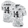 Zennovawear Amon-Ra St. Brown 14 Detroit Lions 2024 Salute to Service Limited Men Jersey - Arctic Camo