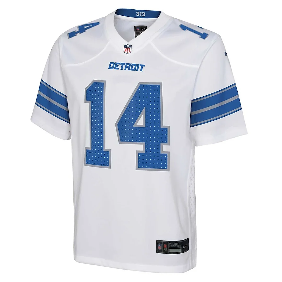 Zennovawear Amon-Ra St. Brown 14 Detroit Lions Player Game YOUTH Jersey - White