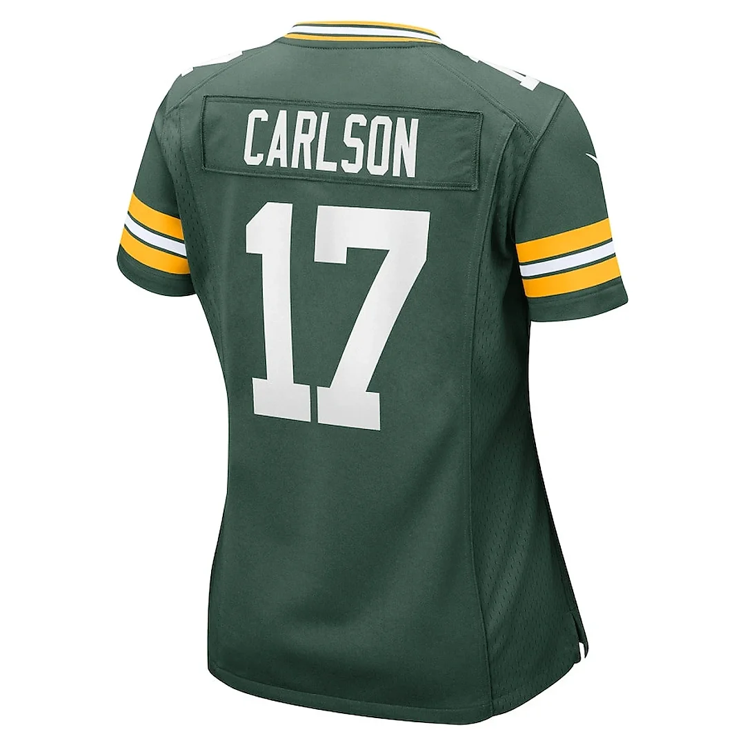 Zennovawear Anders Carlson 17 Green Bay Packers Women Game Jersey - Green