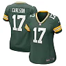 Zennovawear Anders Carlson 17 Green Bay Packers Women Game Jersey - Green