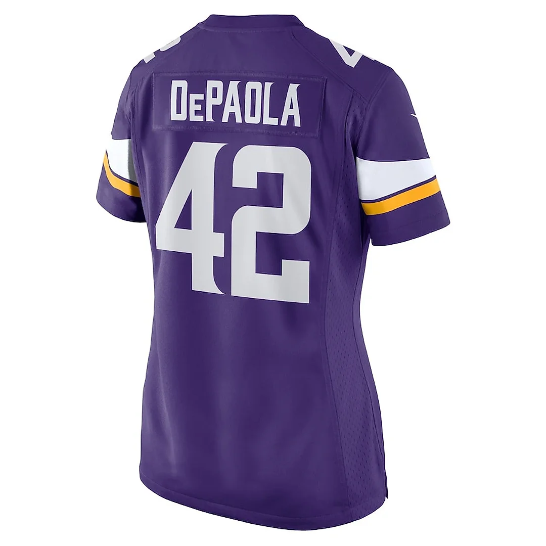 Zennovawear Andrew DePaola 42 Minnesota Vikings Women Game Jersey - Purple