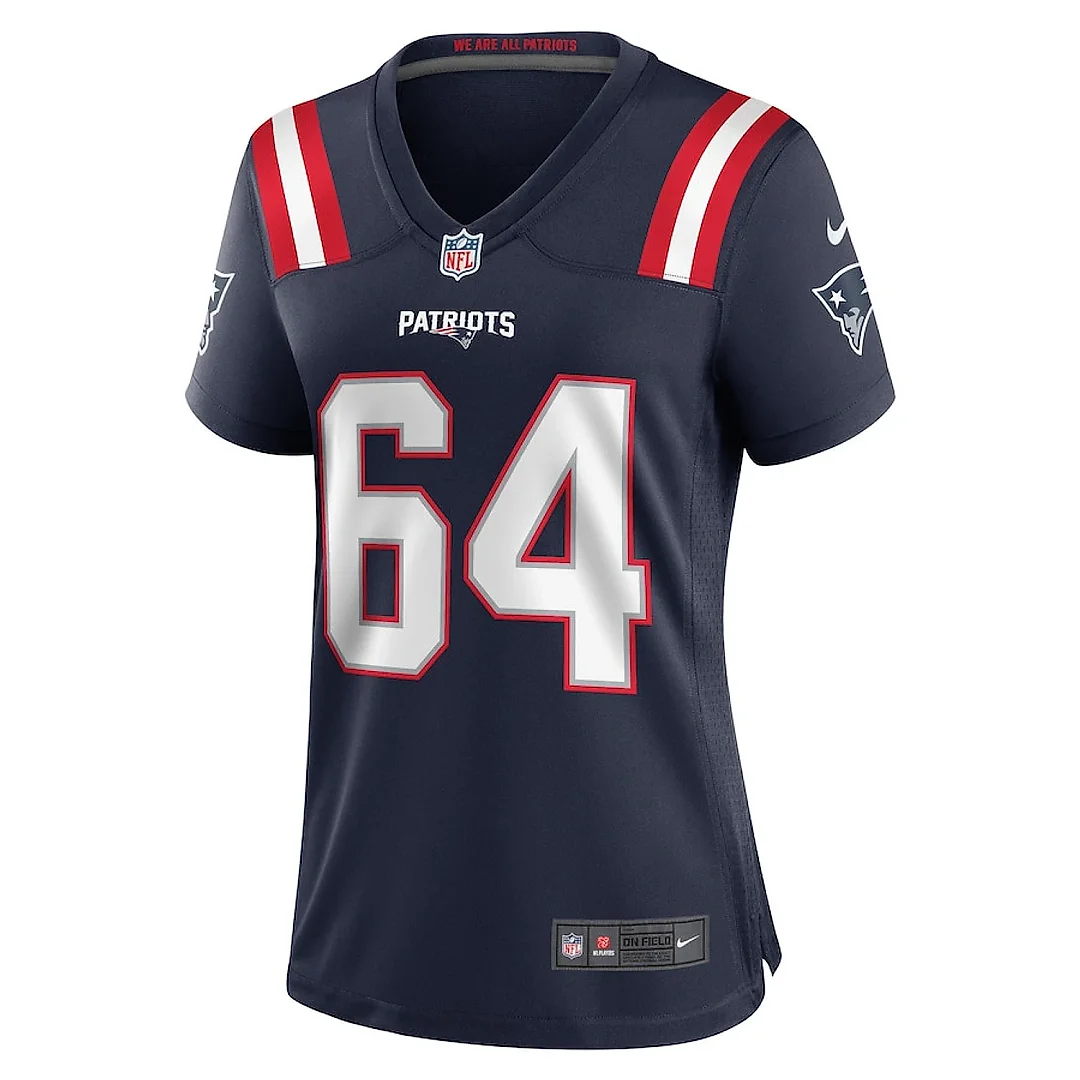 Zennovawear Andrew Stueber 64 New England Patriots Women Game Jersey - Navy