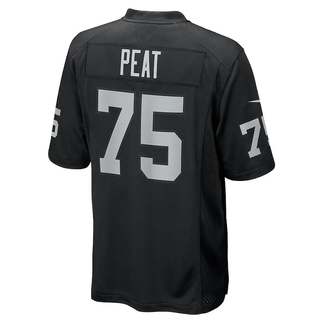 Zennovawear Andrus Peat 75 Las Vegas Raiders Team Game Men Jersey - Black