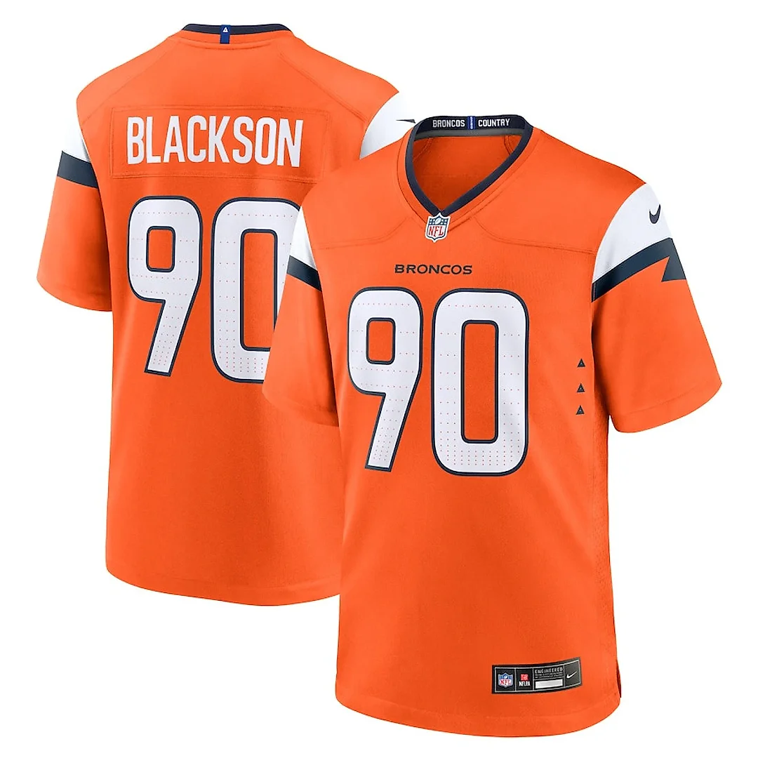 Zennovawear Angelo Blackson 90 Denver Broncos Game Men Jersey - Orange