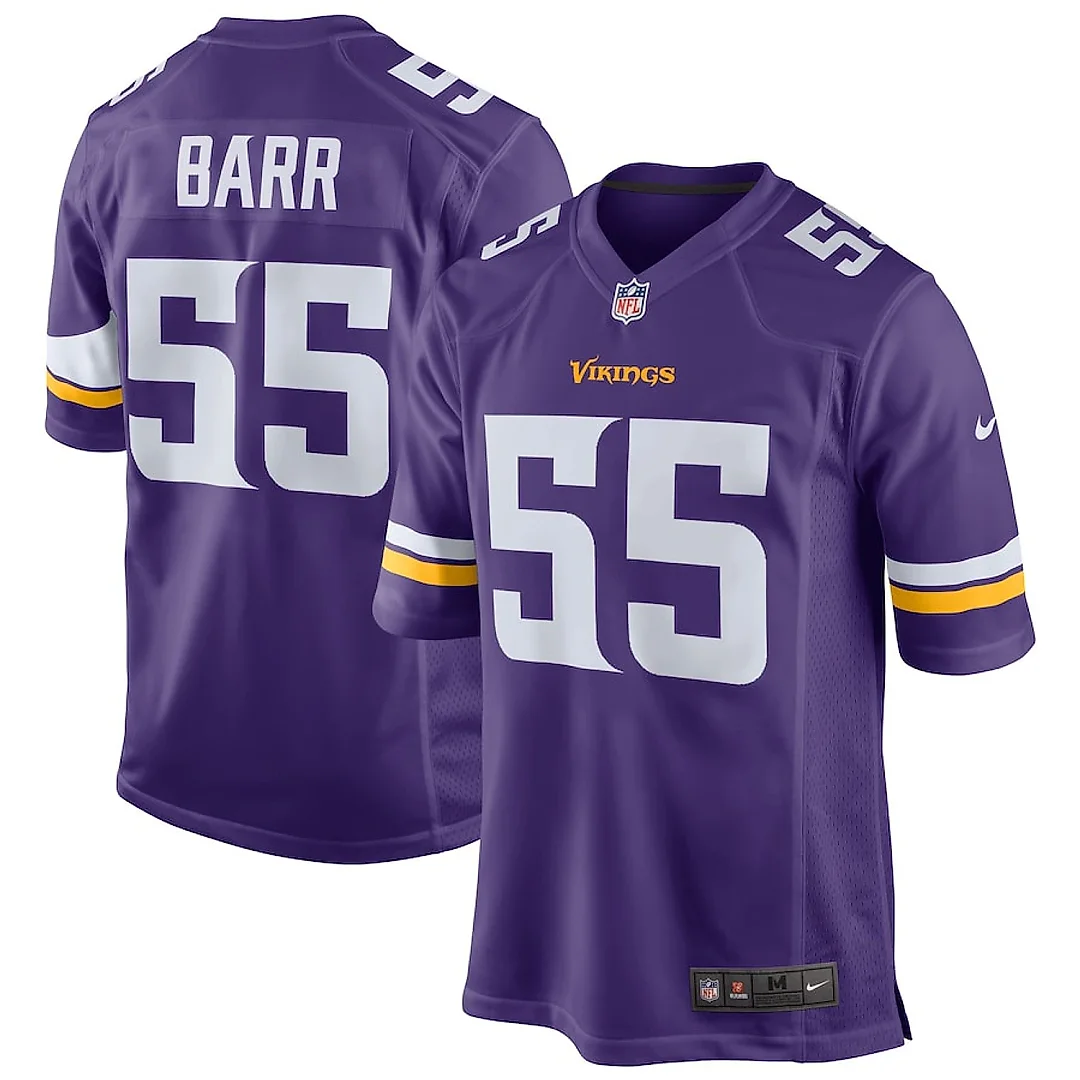 Zennovawear Anthony Barr 55 Minnesota Vikings Men Game Jersey - Purple