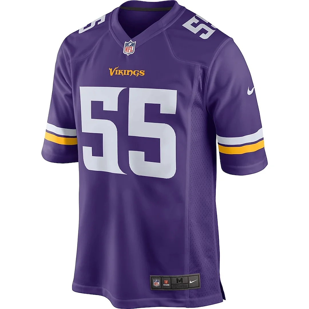 Zennovawear Anthony Barr 55 Minnesota Vikings Men Game Jersey - Purple