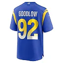 Zennovawear Anthony Goodlow 92 Los Angeles Rams Game Men Jersey - Royal