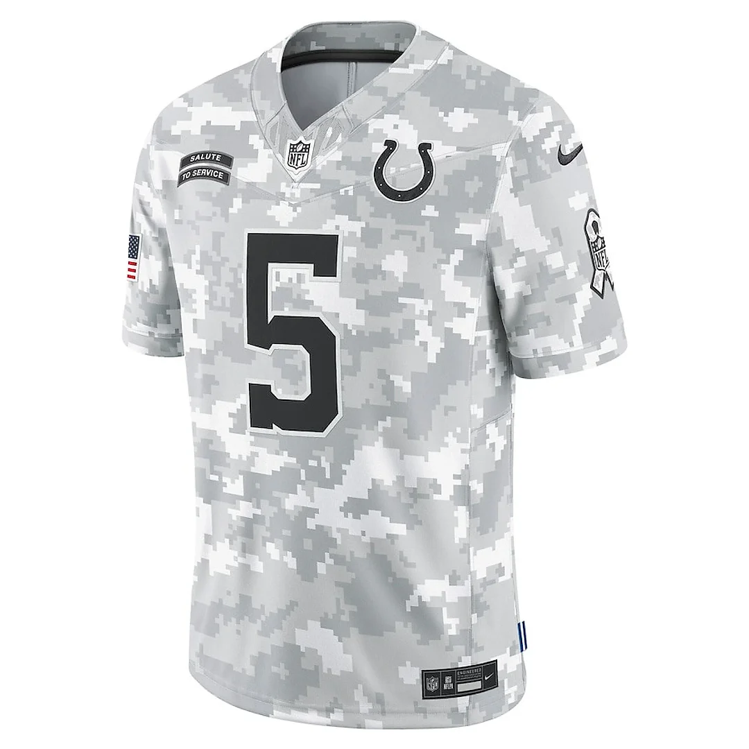 Zennovawear Anthony Richardson 5 Indianapolis Colts 2024 Salute to Service Limited Men Jersey - Arctic Camo