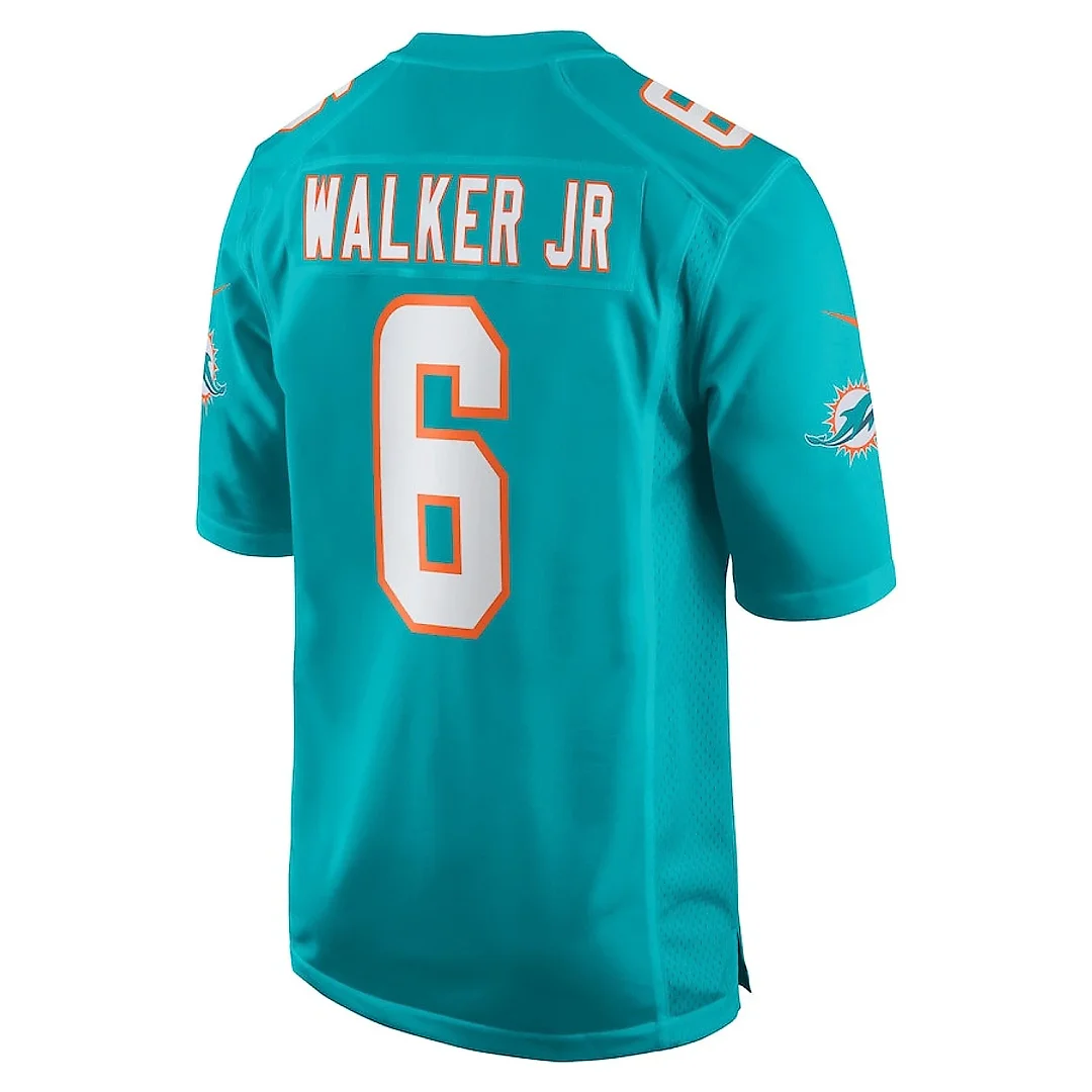 Zennovawear Anthony Walker Jr. 6 Miami Dolphins Game Men Jersey - Aqua
