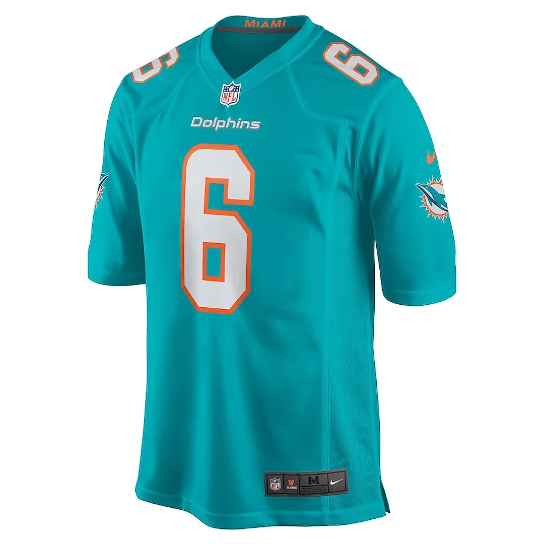Zennovawear Anthony Walker Jr. 6 Miami Dolphins Game Men Jersey - Aqua