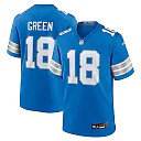 Zennovawear Antoine Green 18 Detroit Lions Team Game Men Jersey - Blue