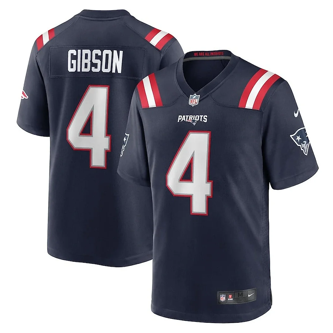 Zennovawear Antonio Gibson 4 New England Patriots Game Men Jersey - Navy